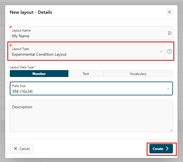 Create plate layout screenshot Create plate layout